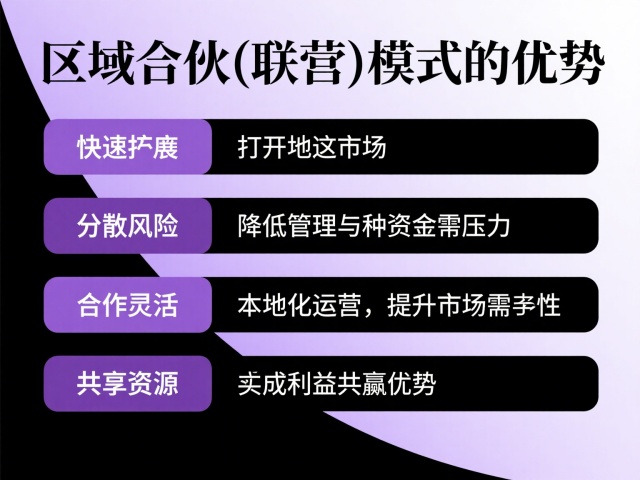 区域合伙(联营)模式的优势 区域合伙(联营)模式的优势
