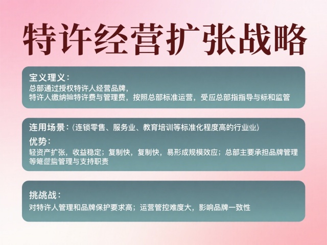 特许经营扩张战略