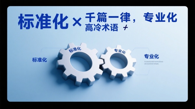 标准化 ≠ 千篇一律,专业化 ≠ 高冷术语 标准化 ≠ 千篇一律,专业化 ≠ 高冷术语