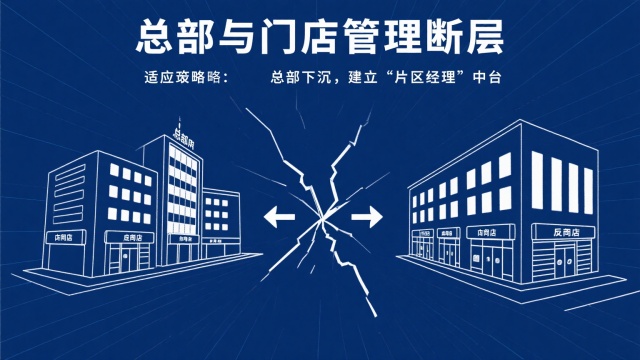 总部与门店之间存在“管理断层”示意图