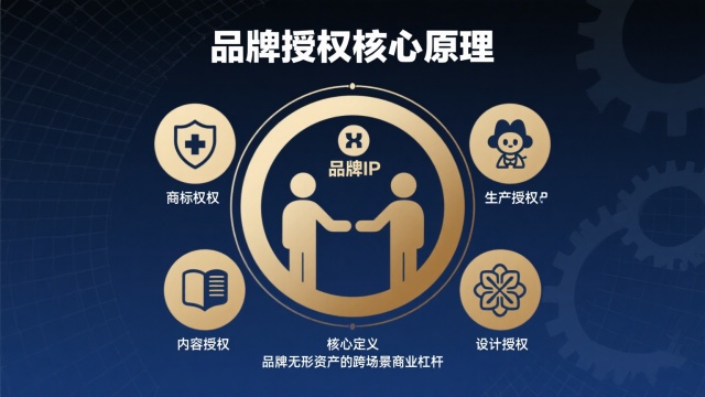 品牌授权商业模式示意图 品牌授权商业模式示意图