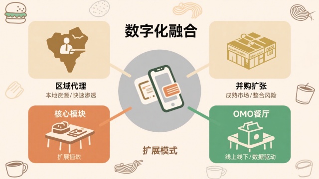 餐饮连锁门店扩张模式解析（直营、加盟、联营多路径布局）