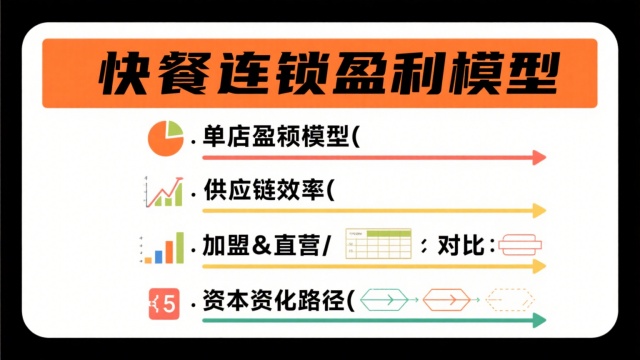 快餐连锁盈利模型深度解析:单店盈利到千店扩张的完整路径 快餐连锁盈利模型深度解析:单店盈利到千店扩张的完整路径